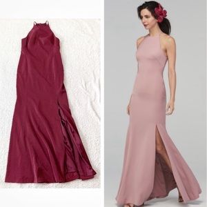 Maroon Bridesmaids dress